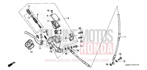 FR. BRAKE MASTER CYLINDER CR250RS de 1995